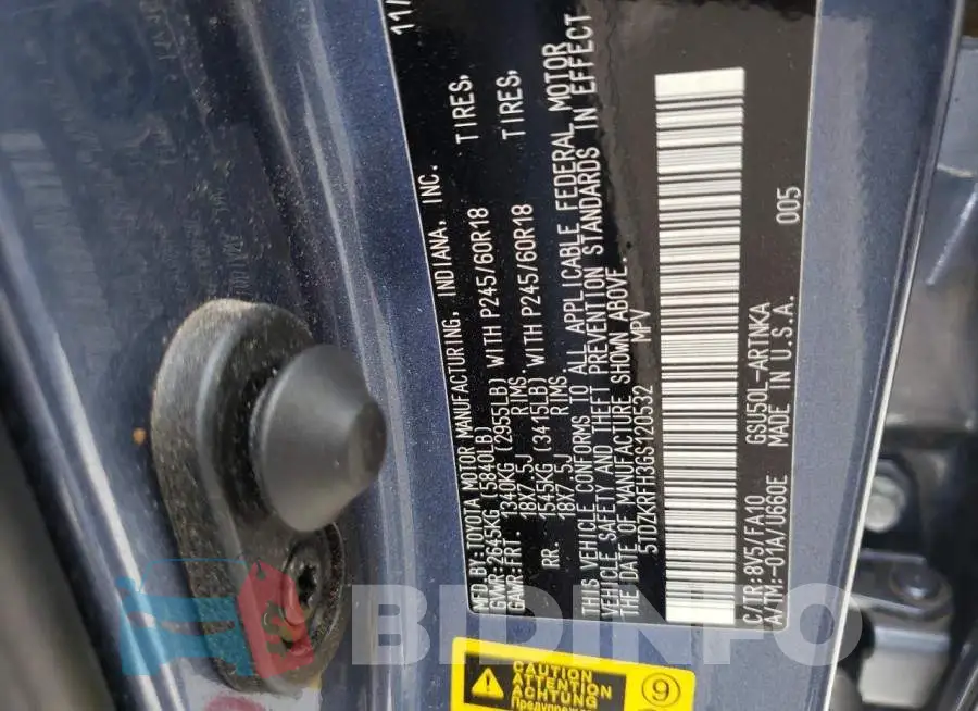 5TDZKRFH3GS120532 Photo# 13