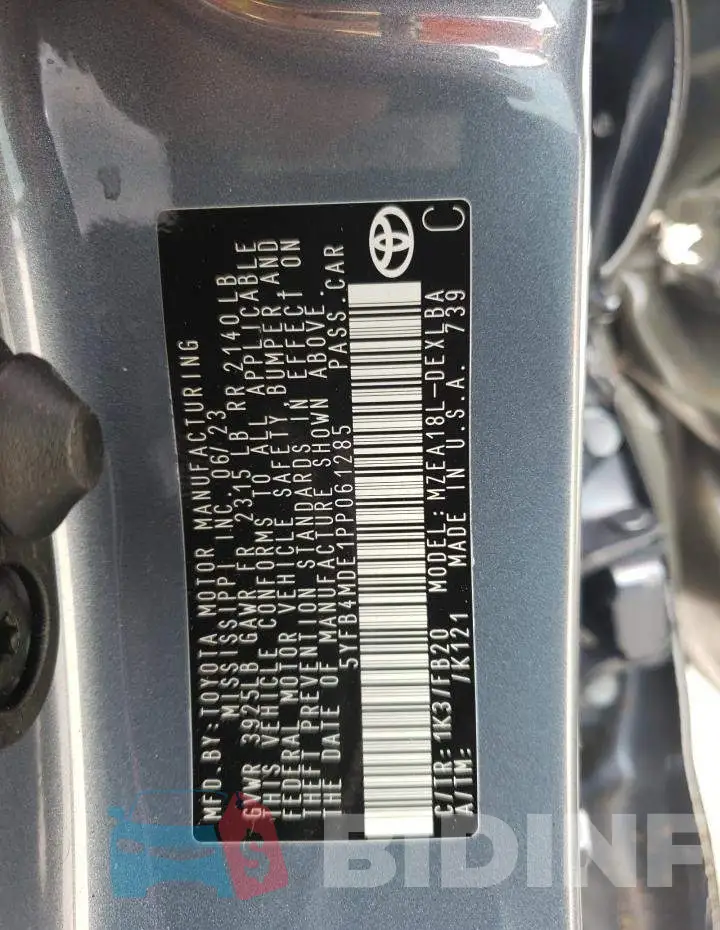 5YFB4MDE1PP061285 Photo# 12
