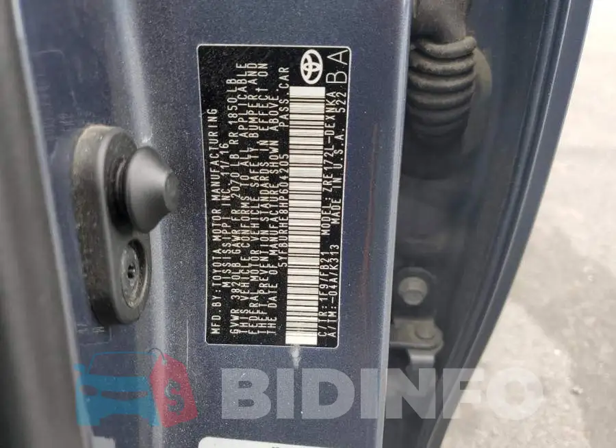 5YFBURHE8HP604205 Photo# 12