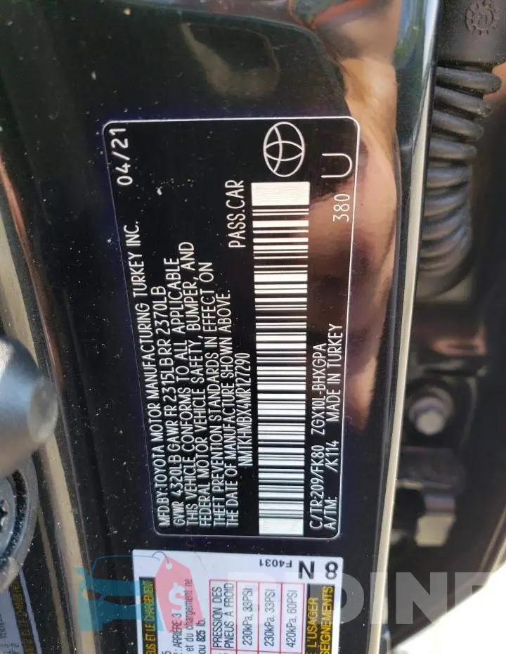 NMTKHMBX4MR127290 Photo# 13