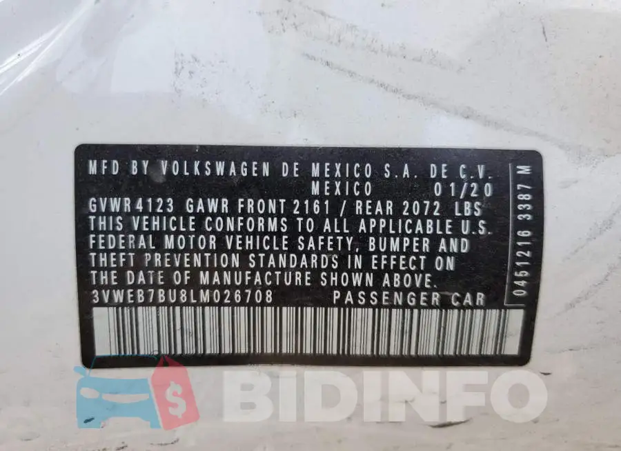 3VWEB7BU8LM026708 Photo# 12