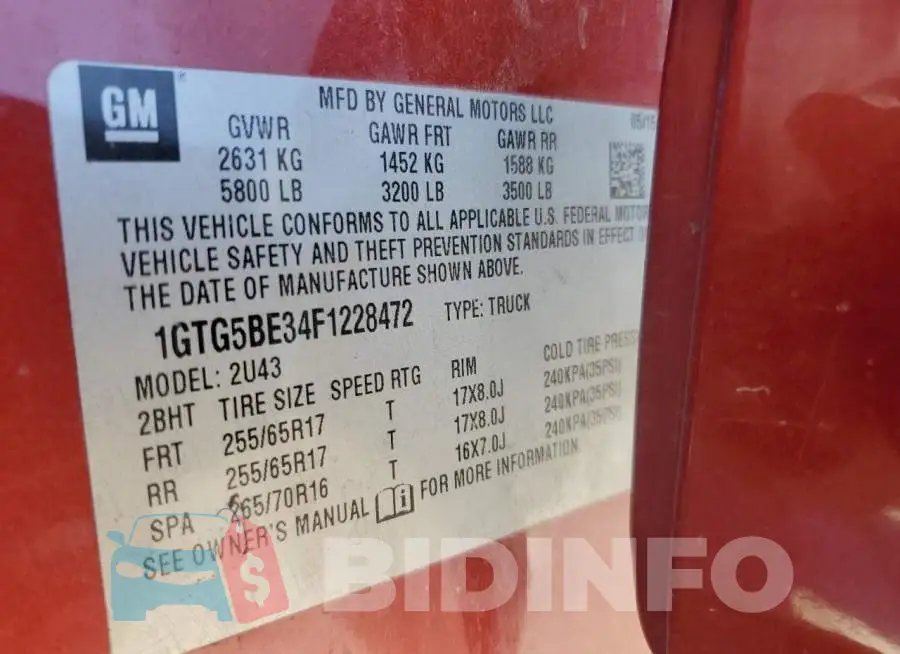 1GTG5BE34F1228472 Photo# 12