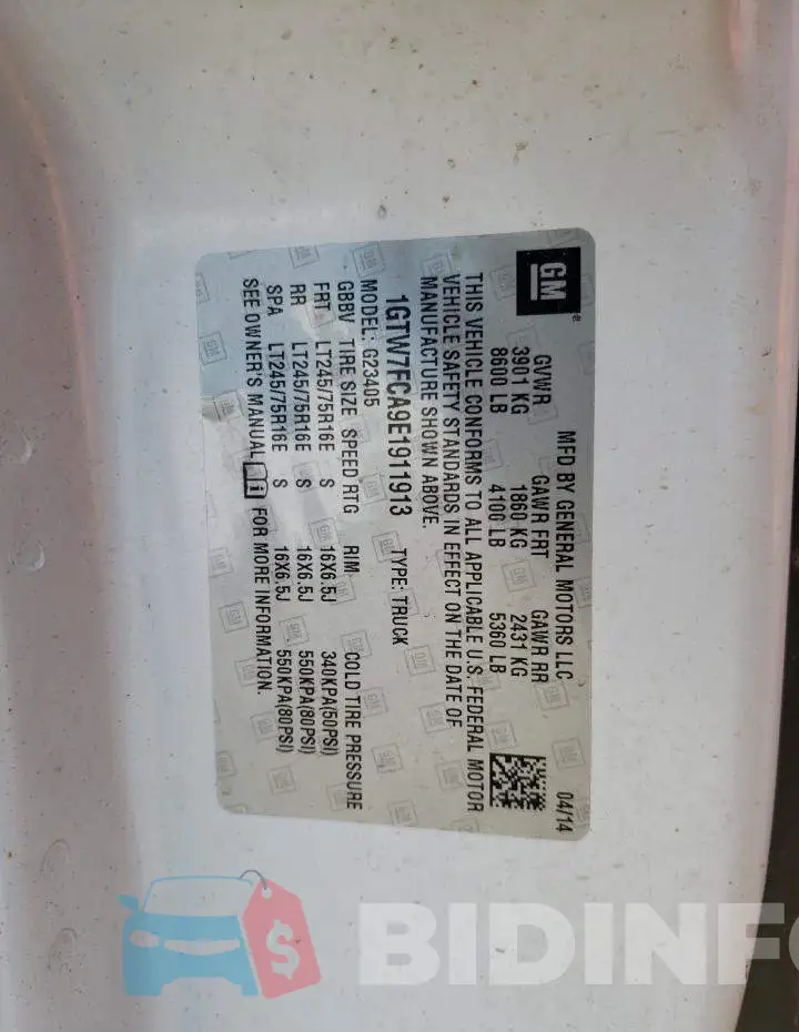 1GTW7FCA9E1911913 Photo# 13