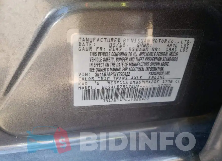 3N1AB7AP6JY320422 Photo# 12