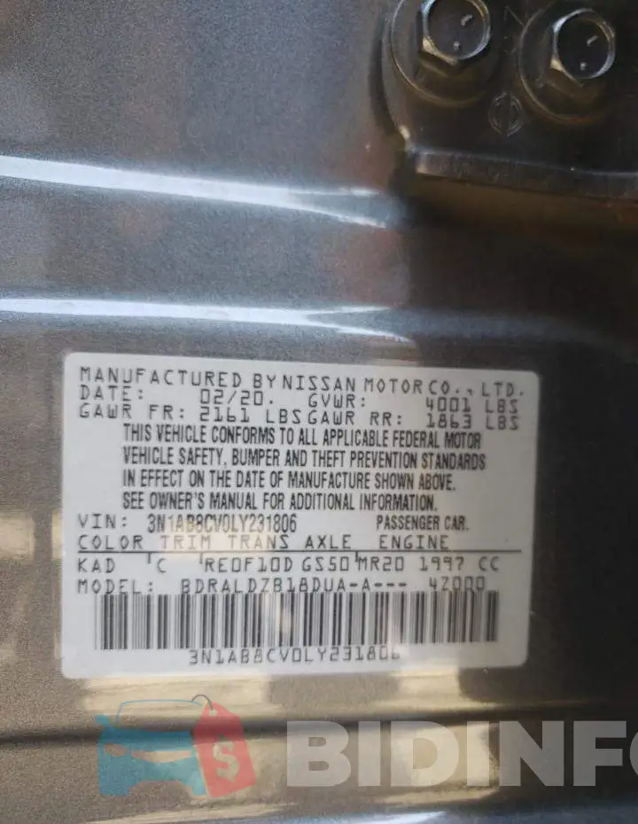 3N1AB8CV0LY231806 Photo# 12