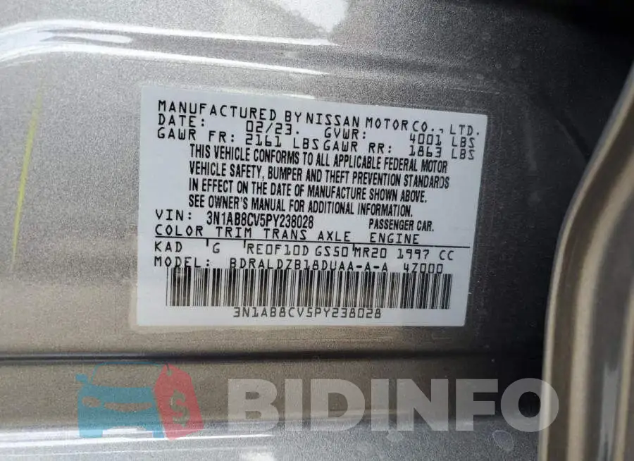 3N1AB8CV5PY238028 Photo# 12