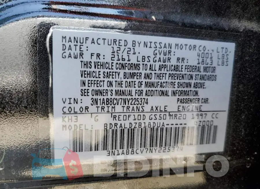 3N1AB8CV7NY225374 Photo# 12
