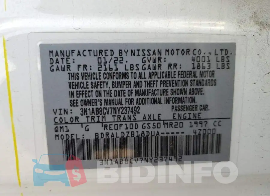 3N1AB8CV7NY237492 Photo# 12