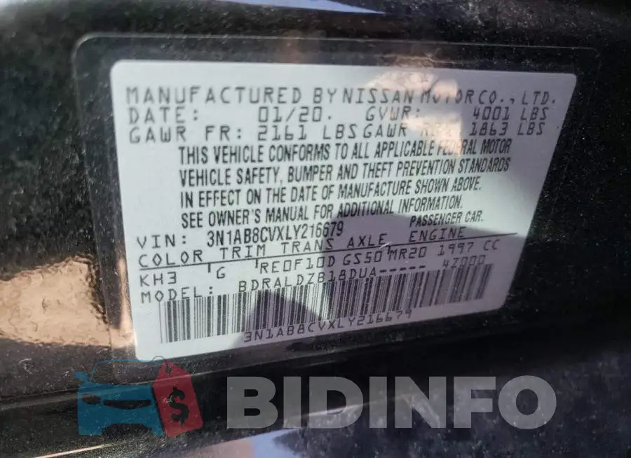 3N1AB8CVXLY216679 Photo# 12