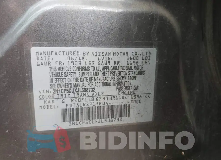 3N1CP5CUXJL508732 Photo# 13