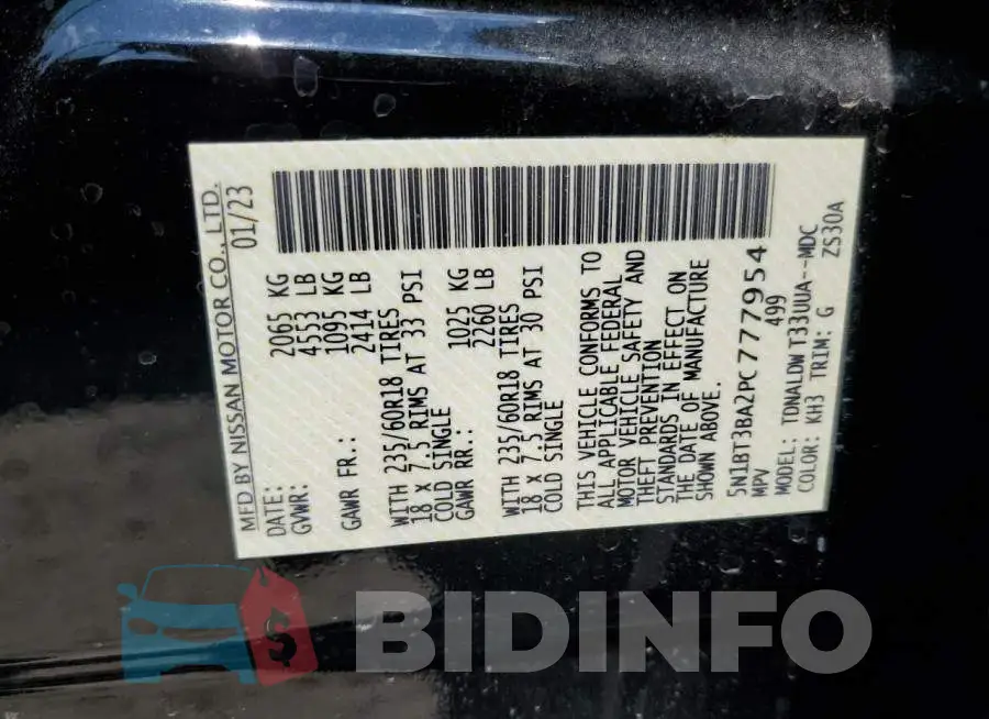 5N1BT3BA2PC777954 Photo# 13