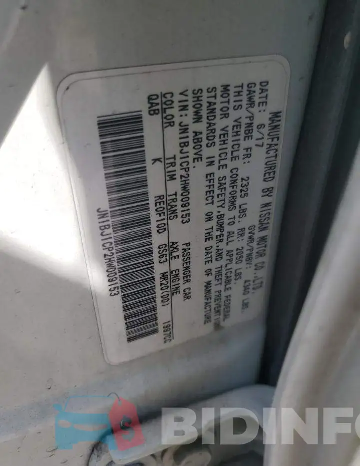 JN1BJ1CP2HW009153 Photo# 12