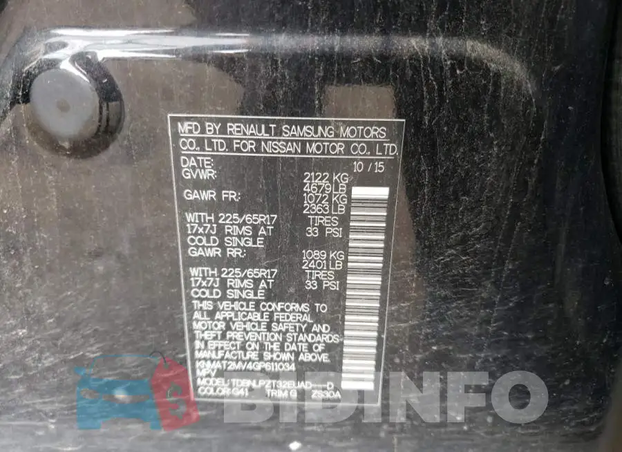 KNMAT2MV4GP611034 Photo# 13