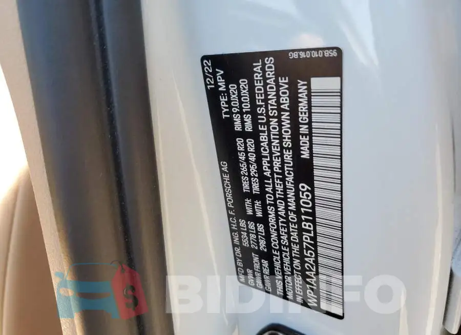 WP1AA2A57PLB11059 Photo# 14