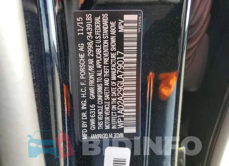 WP1AD2A29GLA79017 Photo# 14