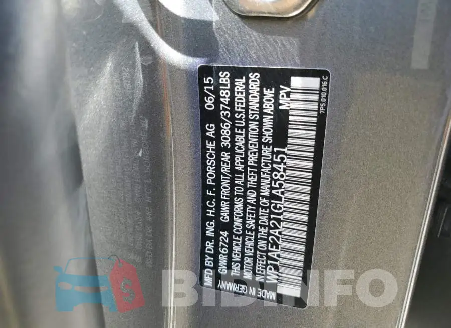 WP1AE2A21GLA58451 Photo# 13