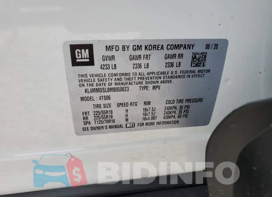 KL4MMDSL8MB050623 Photo# 13