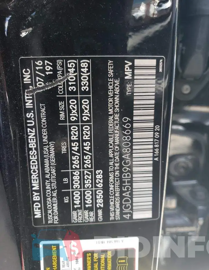 4JGDA5HB9GA808669 Photo# 13