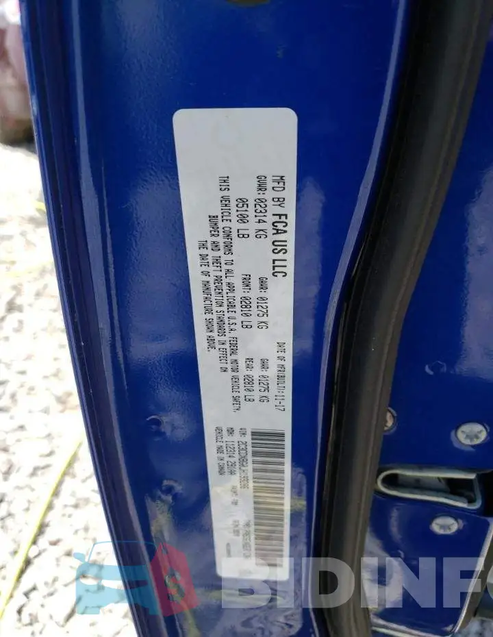 2C3CDXBG0JH193286 Photo# 12