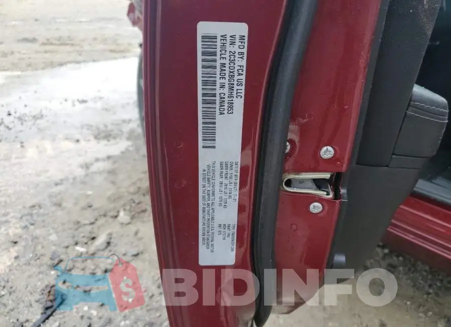 2C3CDXBG8MH618953 Photo# 12