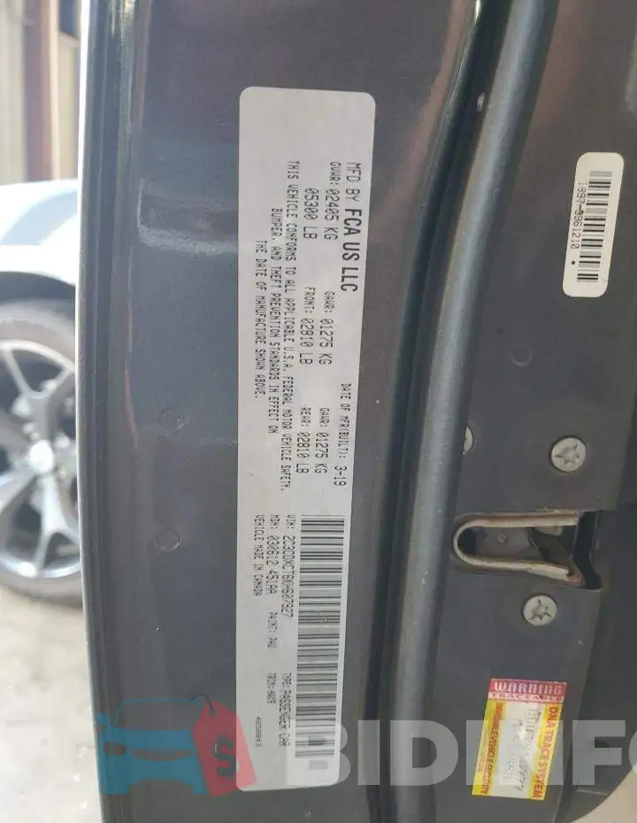 2C3CDXCT6KH607927 Photo# 12