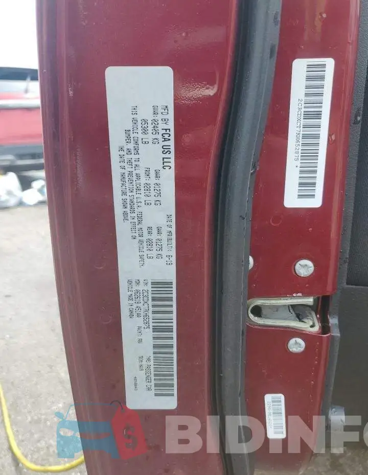 2C3CDXCT7KH652875 Photo# 12
