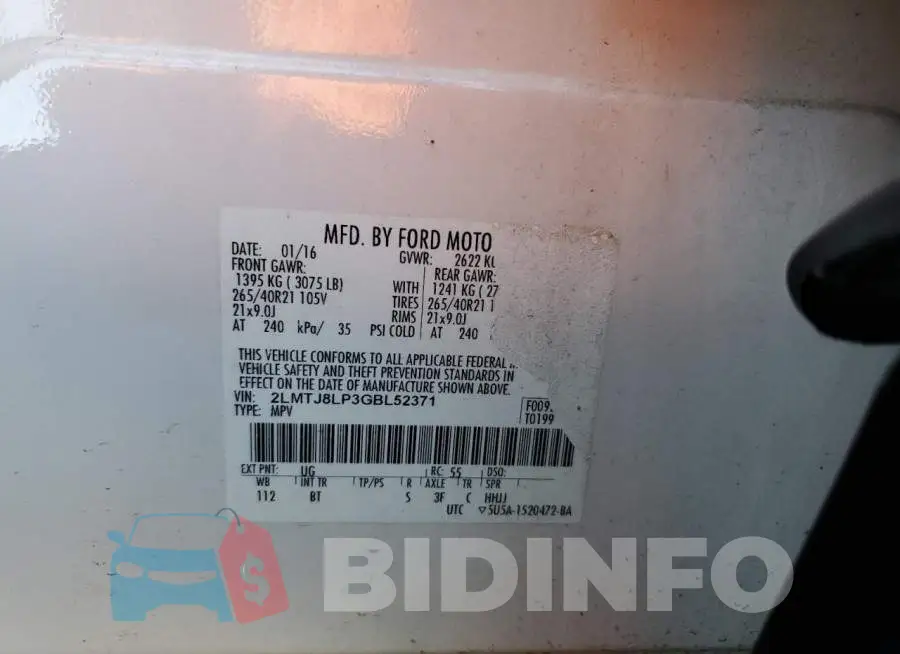 2LMTJ8LP3GBL52371 Photo# 12