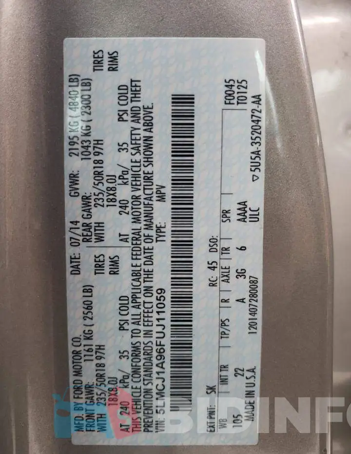 5LMCJ1A96FUJ11059 Photo# 12