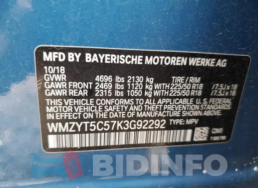 WMZYT5C57K3G92292 Photo# 13