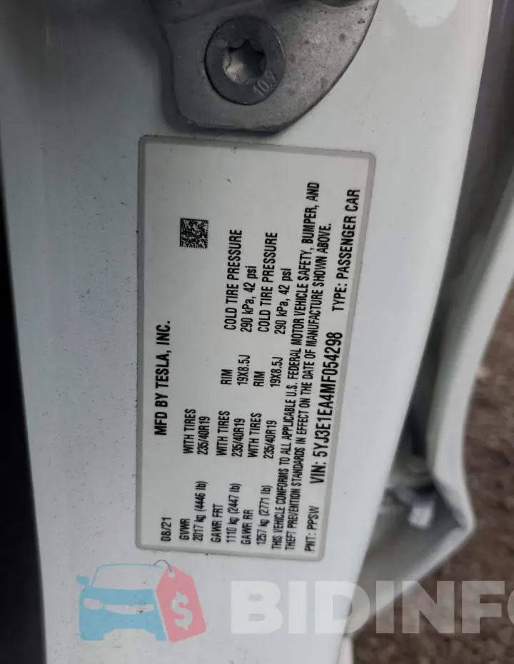 5YJ3E1EA4MF054298 Photo# 12