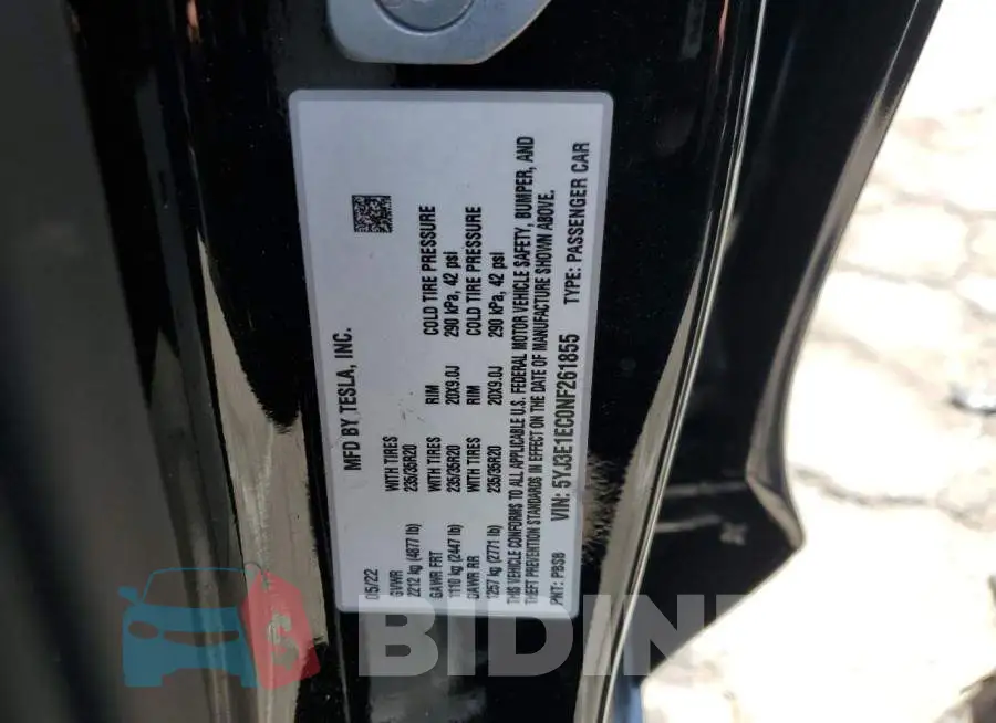 5YJ3E1EC0NF261855 Photo# 13
