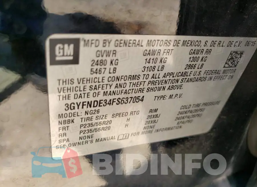 3GYFNDE34FS637054 Photo# 12