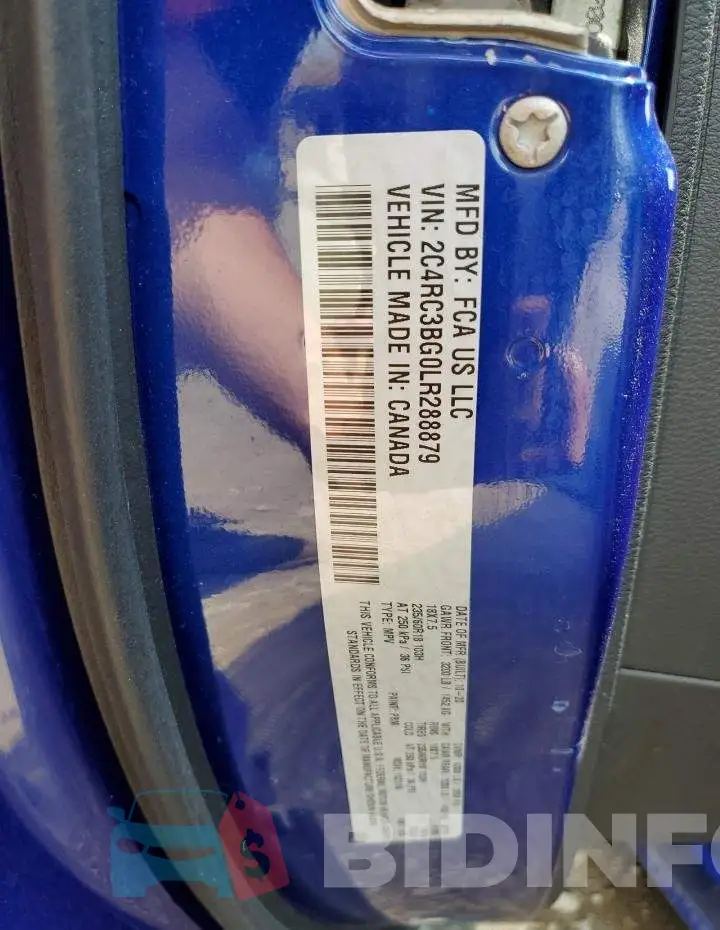 2C4RC3BG0LR288879 Photo# 14