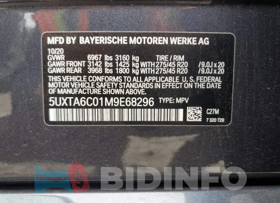 5UXTA6C01M9E68296 Photo# 13