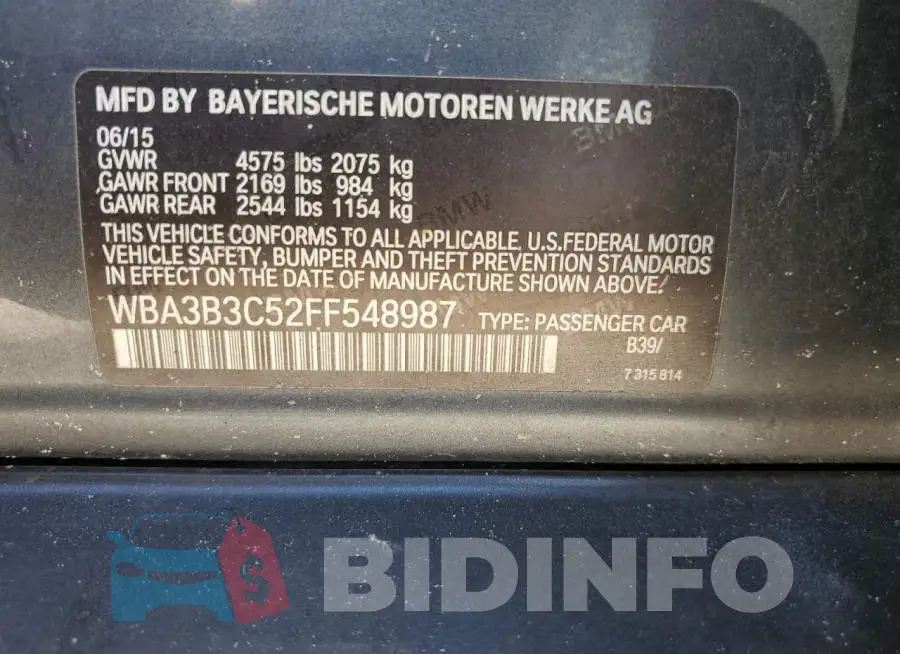 WBA3B3C52FF548987 Photo# 12