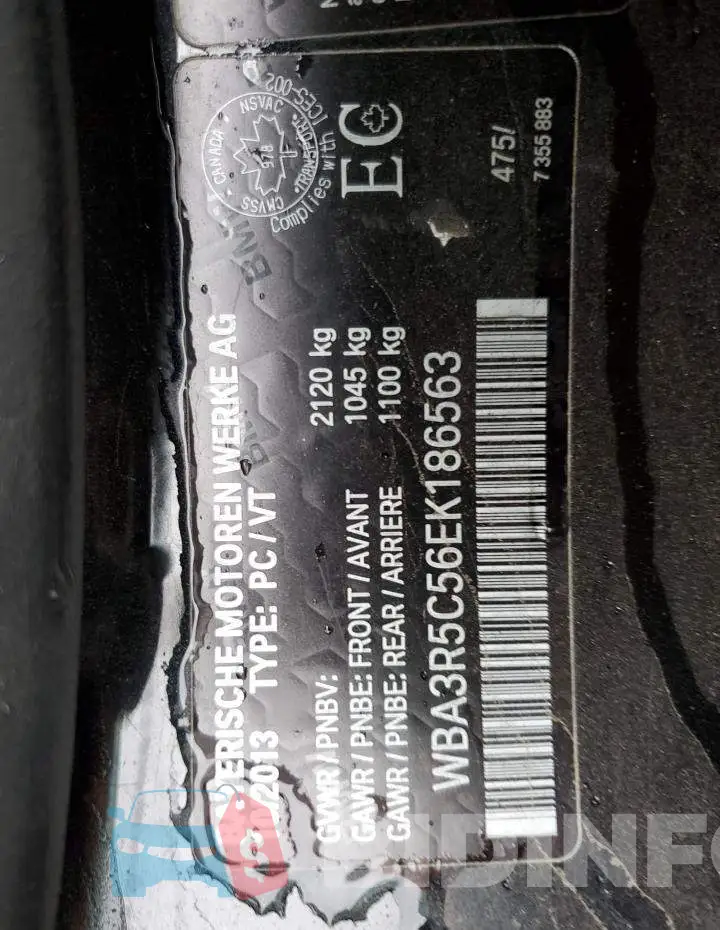 WBA3R5C56EK186563 Photo# 12