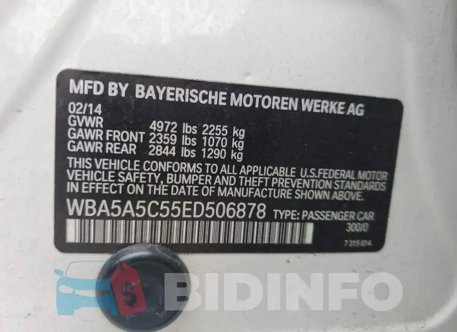 WBA5A5C55ED506878 Photo# 12