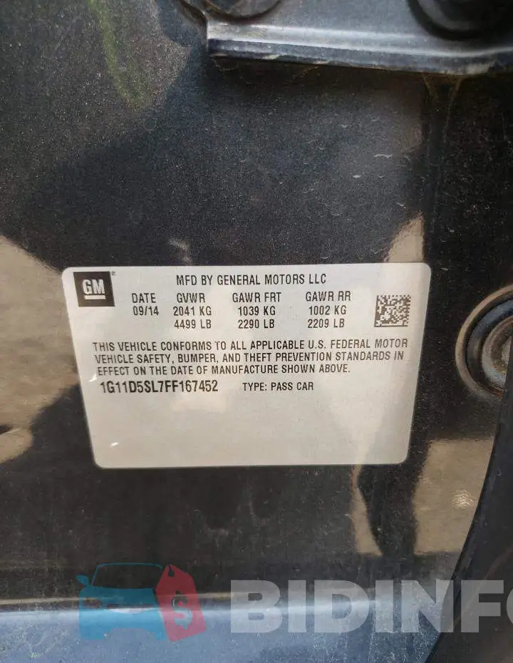1G11D5SL7FF167452 Photo# 12