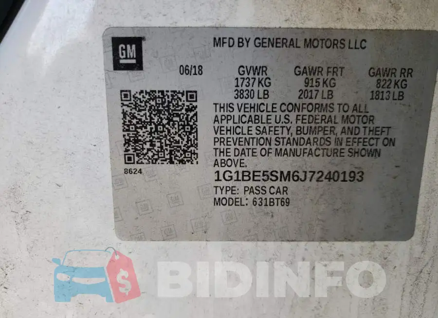 1G1BE5SM6J7240193 Photo# 13