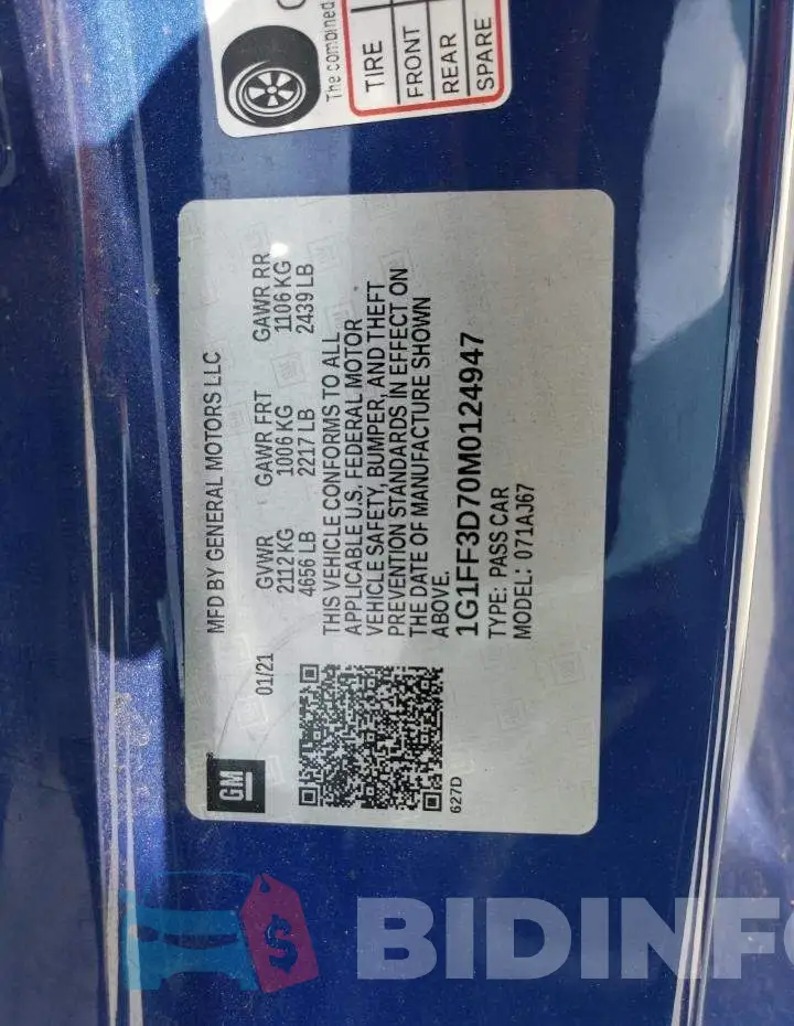 1G1FF3D70M0124947 Photo# 13
