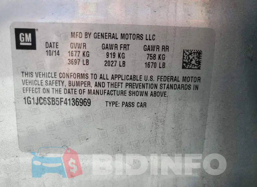1G1JC6SB5F4136969 Photo# 12