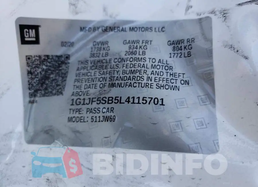 1G1JF5SB5L4115701 Photo# 13