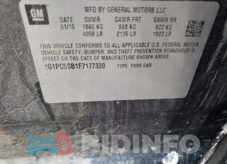 1G1PC5SB1F7177330 Photo# 12