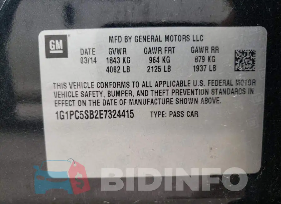 1G1PC5SB2E7324415 Photo# 13