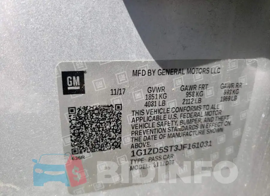 1G1ZD5ST3JF161031 Photo# 12