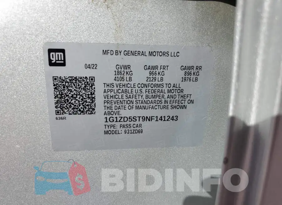 1G1ZD5ST9NF141243 Photo# 12