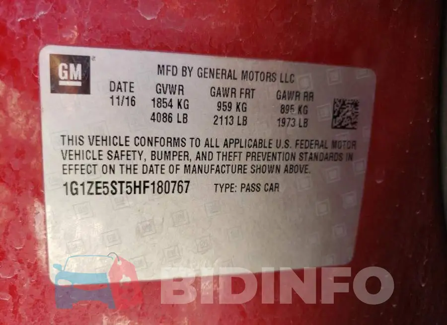 1G1ZE5ST5HF180767 Photo# 12