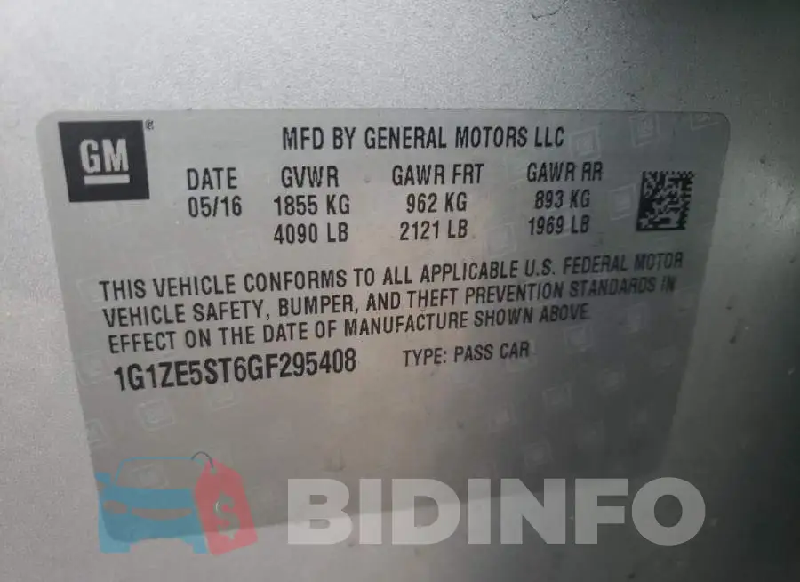 1G1ZE5ST6GF295408 Photo# 12