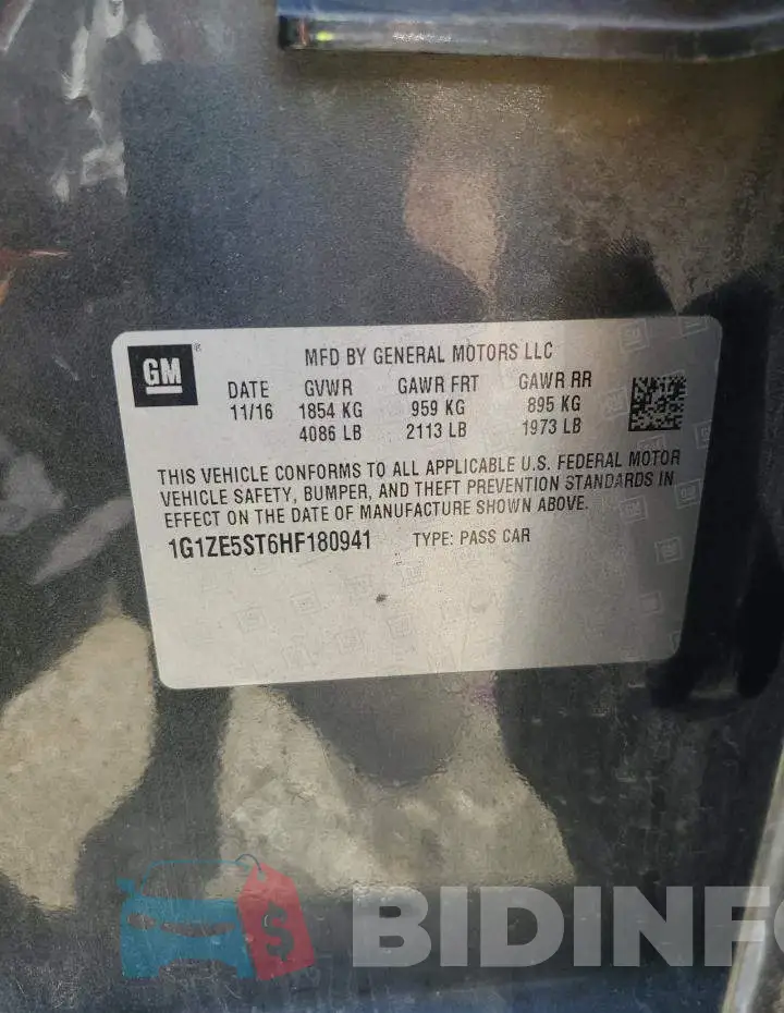 1G1ZE5ST6HF180941 Photo# 12