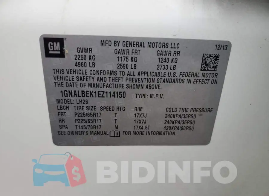 1GNALBEK1EZ114150 Photo# 12